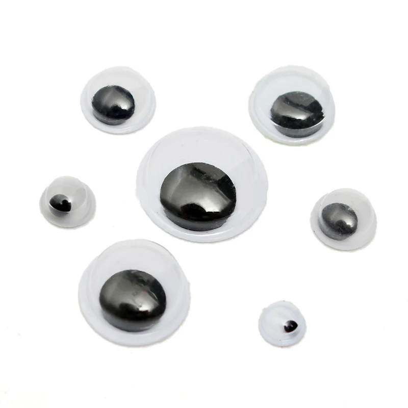 JX-LCLYL 700pcs Round Self-adhesive Wiggly Googly Eyes for Doll Toy Craft DIY Decoration