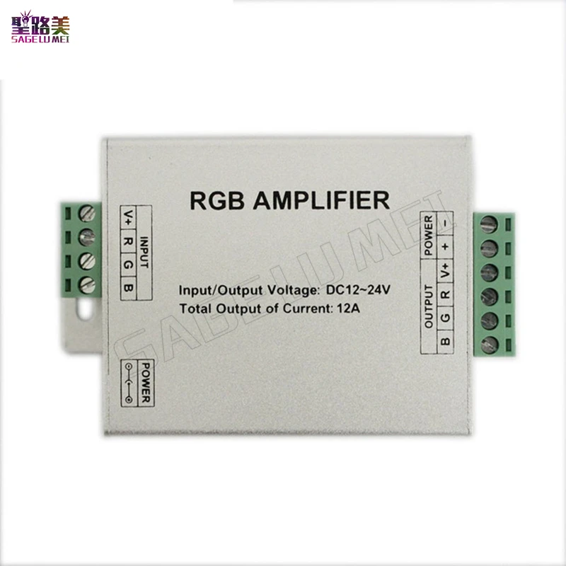 free shipping 1pcs DC12V 24V 12A RGB AMPLIFIER Controller Signal Amplifier For 3528SMD 5050SMD RGB LED