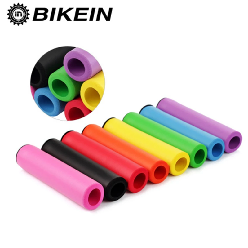 Bikein دراجة المقود القبضات الناعمة 25 جرام خفيفة بار ينتهي عالية الكثافة الإسفنج mtb دراجة أجزاء الدراجة القبضات