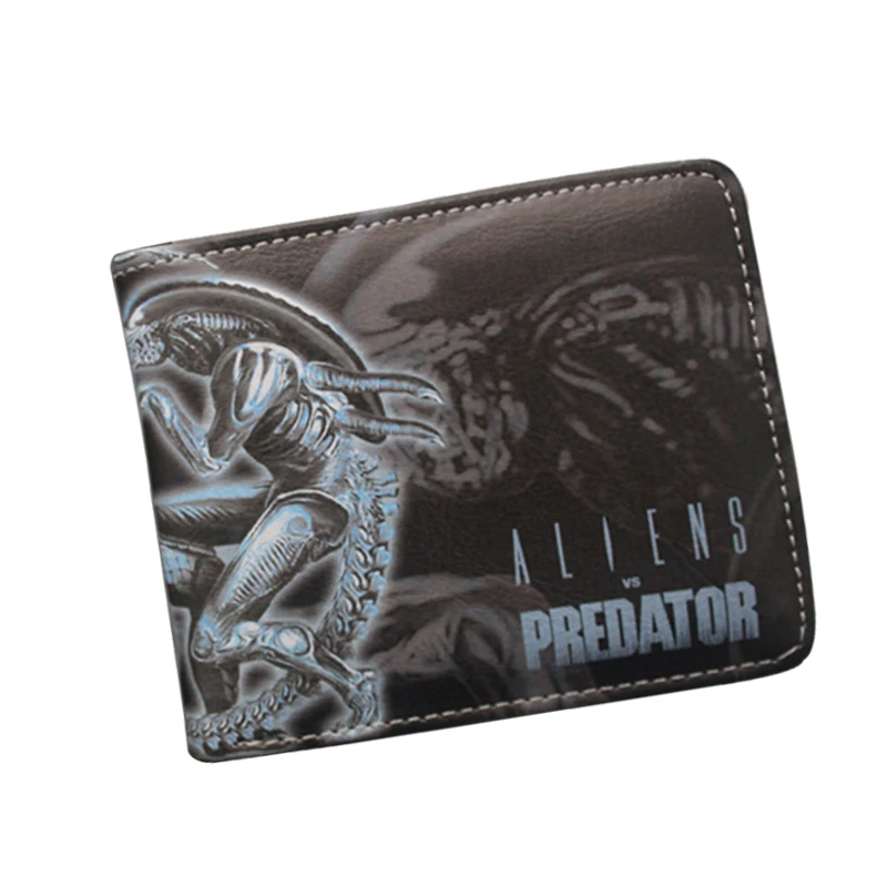 

carteira Science Fiction Movie ALIEN VS PREDATOR Wallet & Purse Leather Men Money Bag Card Holder Slim Anime Wallet Dollar Price