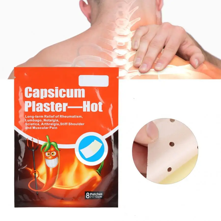 

16pcs/2bag Pain Patch Chinese Medical Hot Capsicum Plaster for Joints Pain Relieving Porous Chilli Patch Health Care Stickers