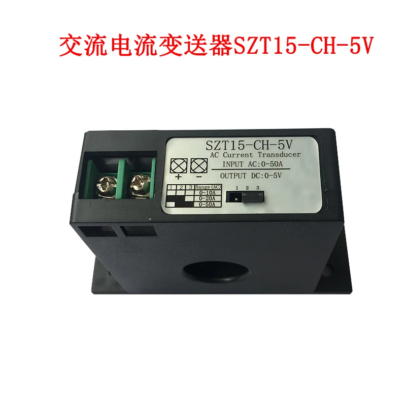 AC Current Transmitter AC Current Transmitter Transducer Overload Protector AC 0-200A Output DC 0-10V SZT20-CH-10V 
