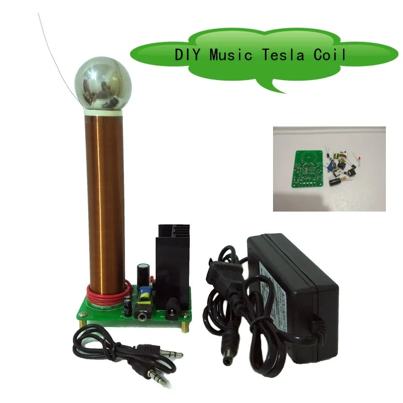 

2018 New Design SSTC DIY Mini Tesla Coil Plasma Speaker Arc loudspeaker music tesla coil Wireless Transmission Test x3452