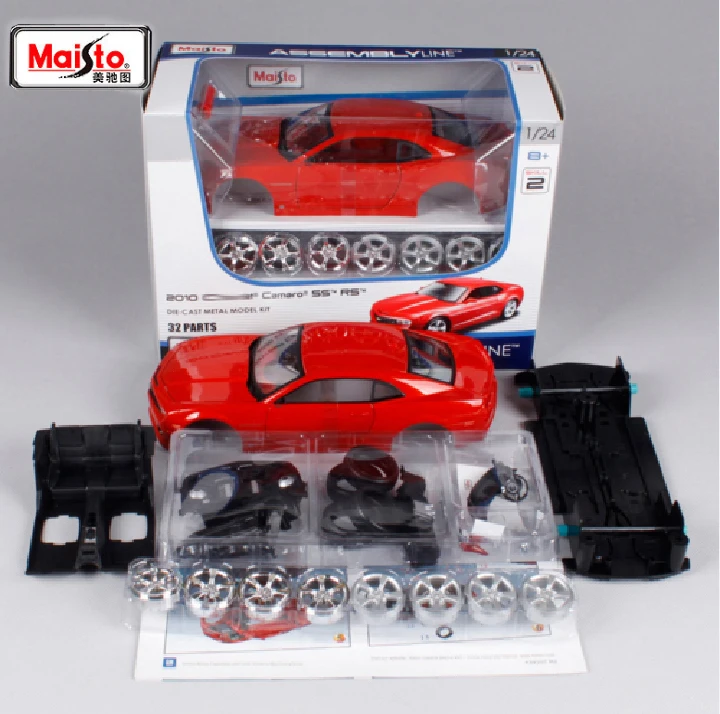 

Maisto Bburago New 1:24 2010 Camaro SS RS Assembly DIY Racing Diecast Model Kit Car Toy For Kids Birthday Gifts Original Box