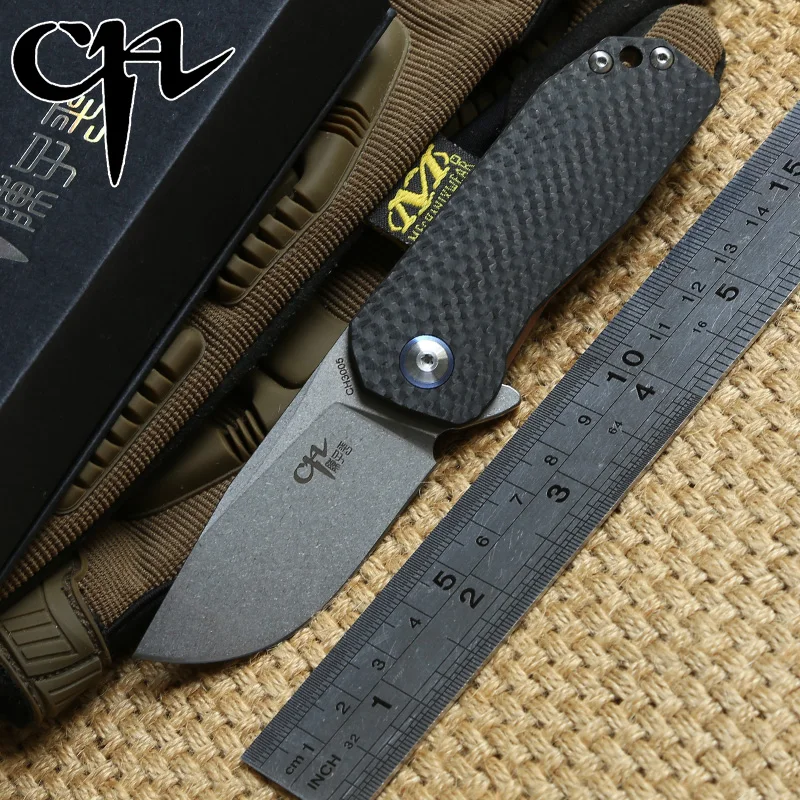 CH 3005 New arrival AUS-8 blade Titannium handle Outdoor Flipper folding knife camping hunting pocket fruit knives EDC tools