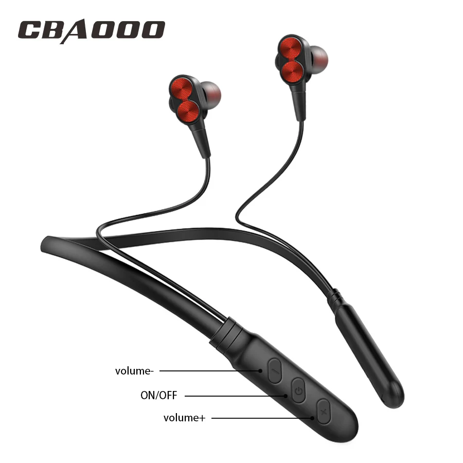 Bluetooth наушники CBAOOO B800, беспроводные наушники, bluetooth-гарнитура, спортивные шейные наушники с микрофоном для android, iphone, xiaomi