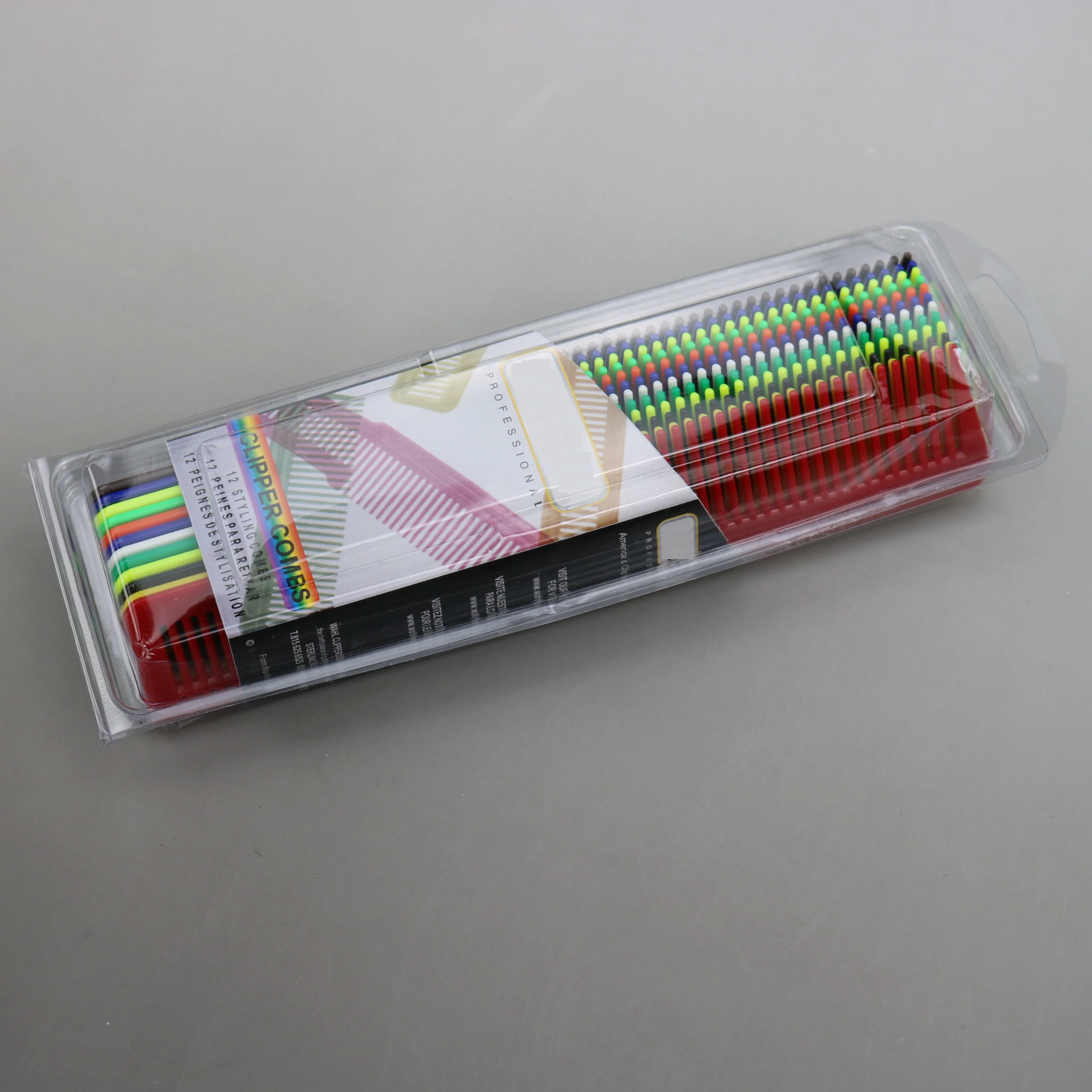 

12pcs/set,Professional Styling Clipper Combs barber Cutting for wahl 10 different colors,Professional,Original, logo
