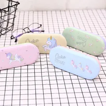 1 pcs Creative 4 Color Unicorn/Cactus Kawaii Cute Cartoon Iron Tin Metal Glasses Box Spectacle Case Students Stationery Gift 1 pcs Creative 4 Color Unicorn/Cactus Kawaii Cute Cartoon Iron Tin Metal Glasses Box Spectacle Case Students Stationery Gift