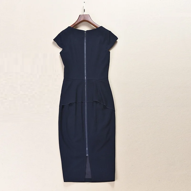 Manica O Aderente Fodero Della Lampo Donne Lady Corta Vestito collo Nuovo Ha Alta Del Il Di Posteriore Chiusura Delle Qualità Celebrità Ispirato Office zLMVpjqSUG