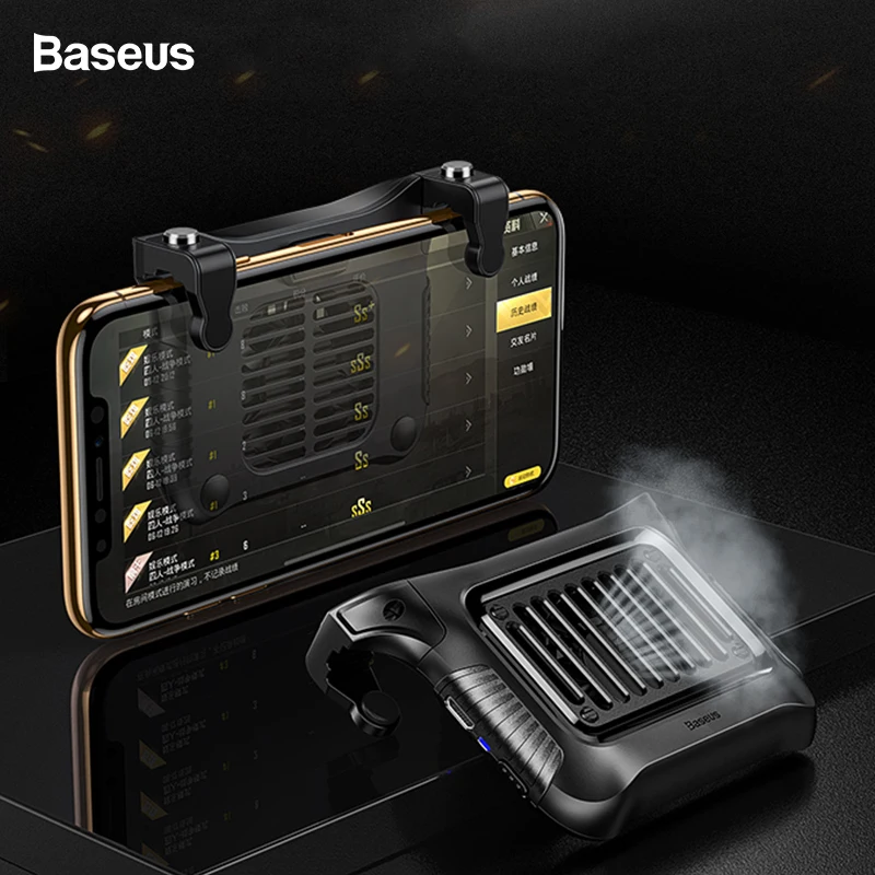

Baseus Gamepad Joystick Phone Cooler Shooter Trigger Fire Button For iPhone Xs Max Xiaomi Andriod Mobile Phone Game Controller