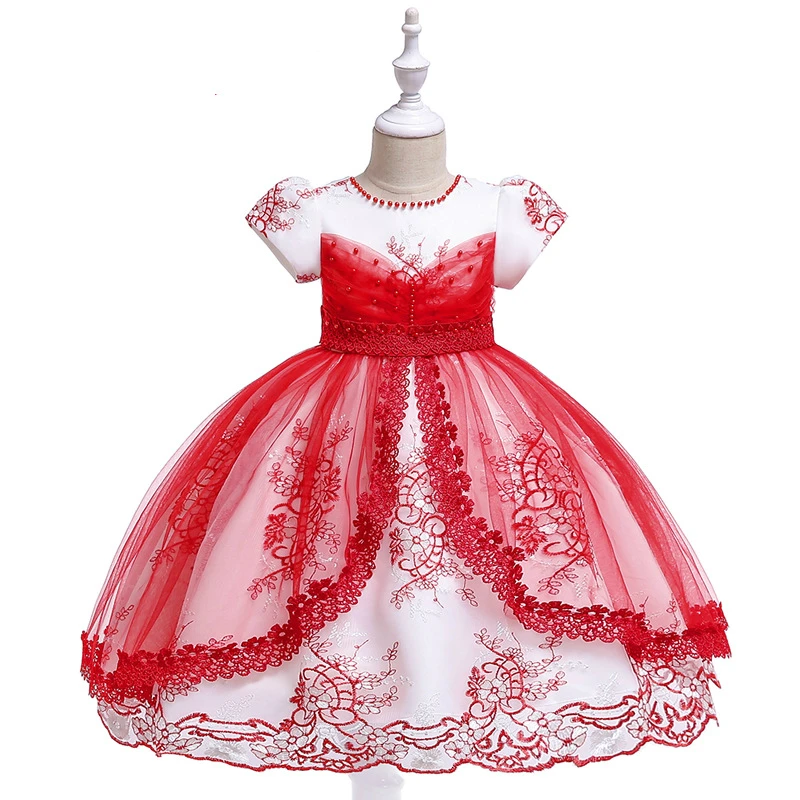 

MQATZ 2019Kids Dresses For Girls Elegant Princess Wedding Lace Girl Dress Halloween Party Bridesmaids Formal Gown For Baby Girls