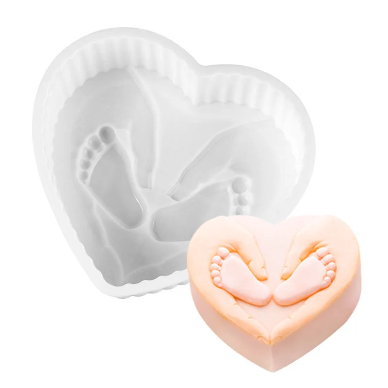 3D Baby Ankle Silicone Cake Mold Form for Mousse Fondant Chocolate Jelly Gummy Mould Baking Pastry Cake Decoration Bakery Tools