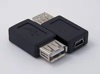 2pcs הרבה AF USB משלוח חינם ל- USB Mini 5Pin נקבה מתאם F / F 2pcs / הרבה (2)