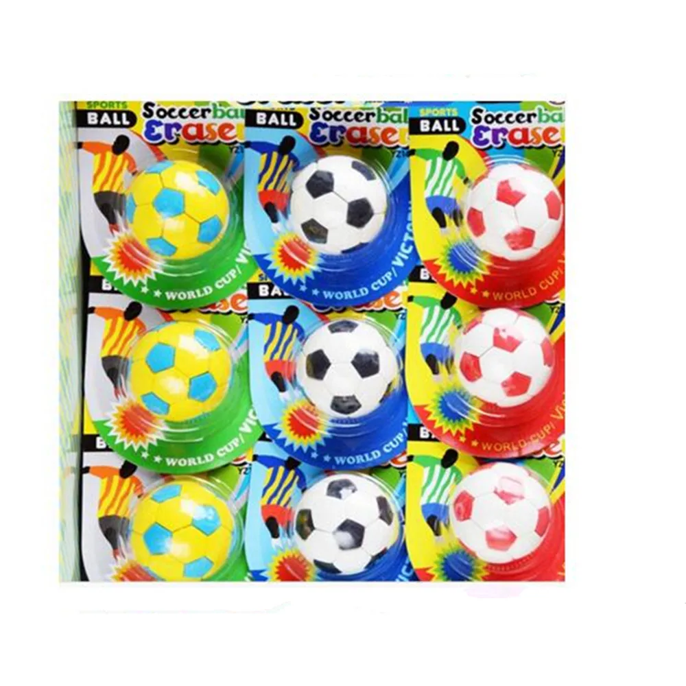 3 pcs/lot Novelty Football Soccer Rubber Eraser Shape Eraser Student