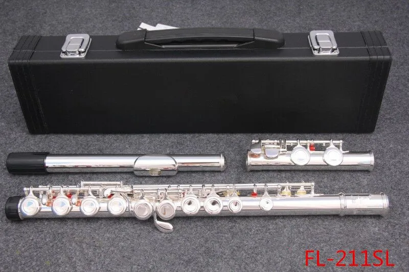 

Flute instruments High quality flute FL-211SL model E key Pure silver student flute Professional flute Free shipment
