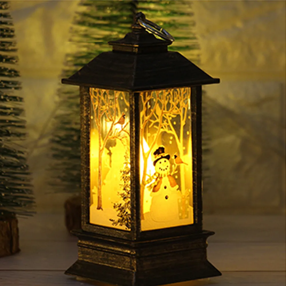 

1 pcs Christmas Candle with LED Tea light Candles for Christmas Decoration part Printing Candlestick Christmas Decoration Home