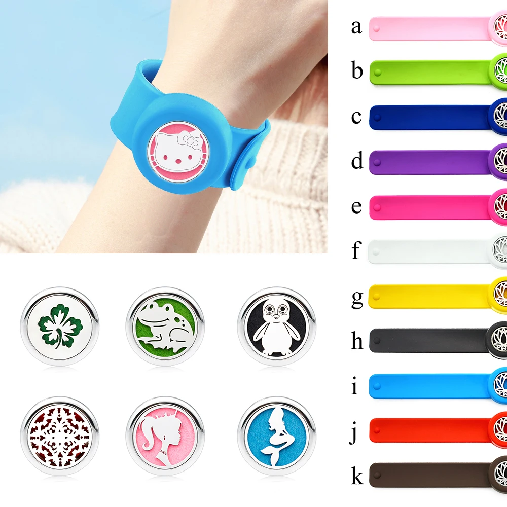 

BINSONG Kids princess mermaid Adjustable Mosquito Repellent Bracelet Essential Oil Diffuser Children Perfume Silicone Bracelets