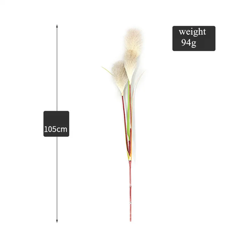 100 см искусственное растение, тростниковая трава, для помещений, офиса, дома, зеленое растение, Натуральные Сушеные пампасы, трава, свадебный цветок, Тростниковое растение