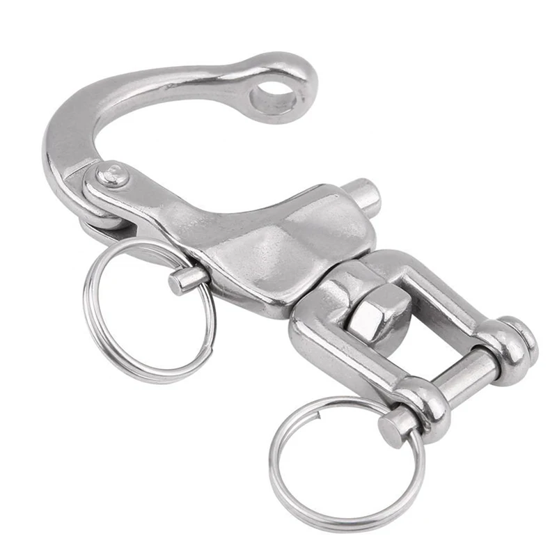 

316 Stainless Steel Jaw Swivels Snap Shackle For Sailboats Halyard 2-3/4inches