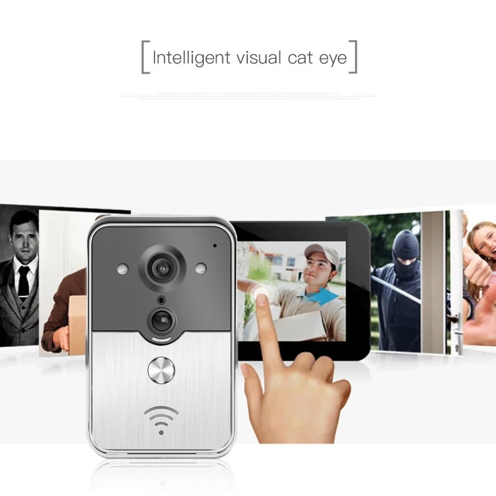 

Waterproof IP44 Wifi Enabled Video Doorbell Smart Doorbell Full Duplex Talk Visual Doorbell Home Smart Alarm V1