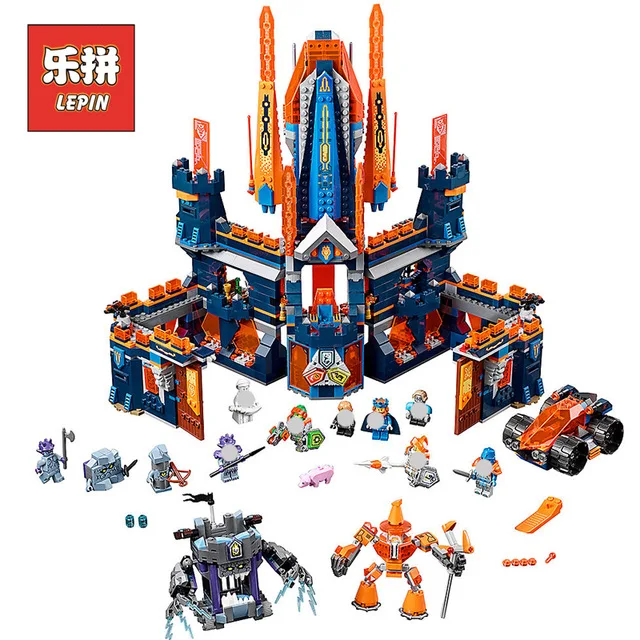 

Lepin 14037 Nexoinglys Anime Knights Movie Knighton Castle Model Building Blocks Kits Bricks 70357 Children Game Toy Gifts
