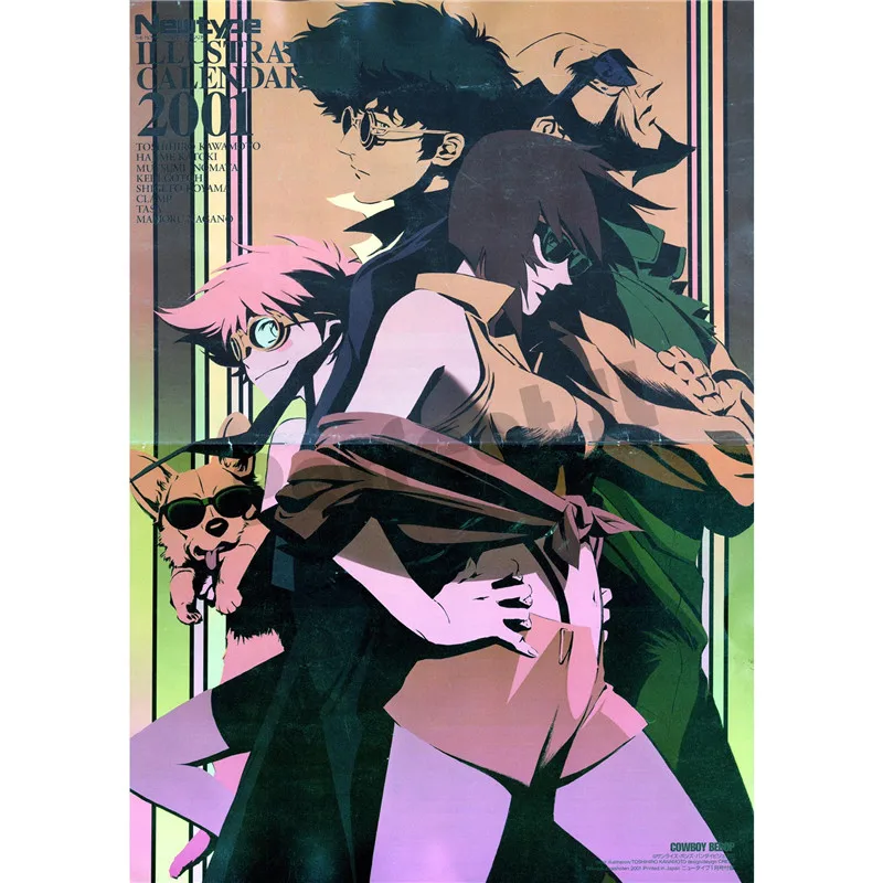 Ковбойский декоративный постер bebop для домашнего интерьера белый с покрытием