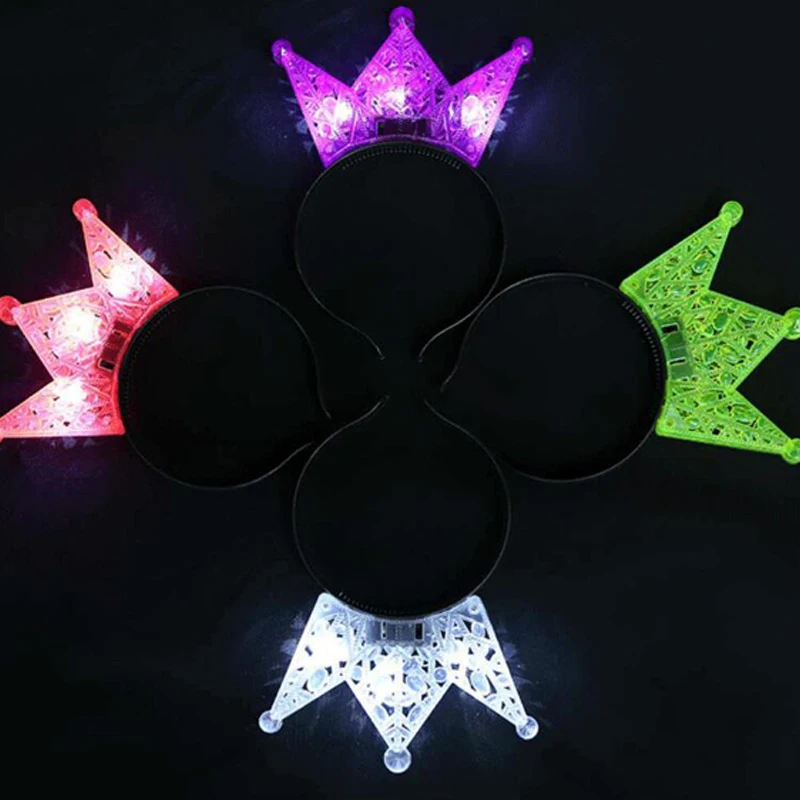 Halloween Decor LEDFlashingGlow Headband Women Girls Crown Light Up Hairbands Hair Accessories Glow Party Supplies Led Party (9)