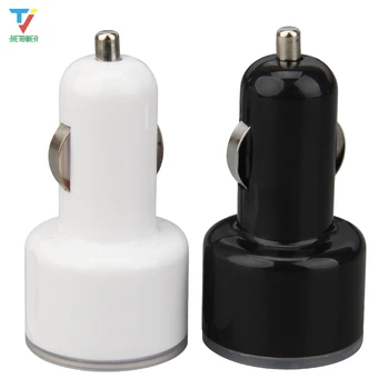 

100pcs/lot Halo Car Charger Car Cigarette Lighter Charging Head Plug Converter USB For Huawei Android Mobile Tablet Universal