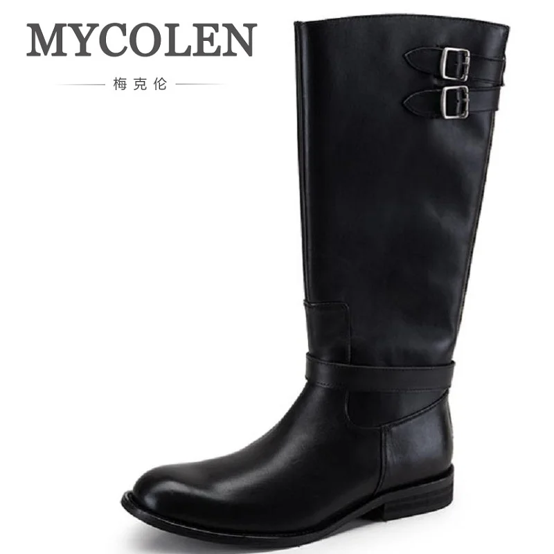 Estilo Preto De Tendência Montaria Sapatos Adulto Homens Homme Genuíno Britânico Inverno Chaussure Outono Couro Ankle Botas Moda Boots Mycolen YwqvxnUF1Y