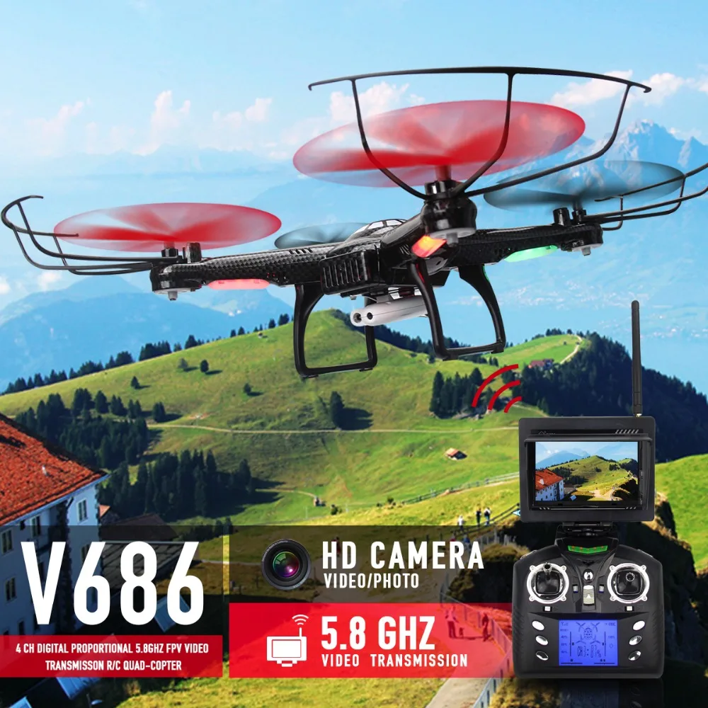 Hot Sale FPV RC font b Drones b font With Camera HD Professional Dron Quadcopters Remote