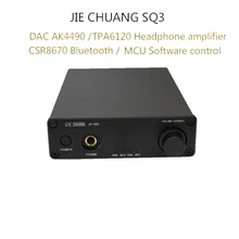 ЦАП новейший Цзе Чуан JC-SQ3 AK4490 декодер усилители для наушников TPA6120 USB 24 бит/96 к/волокно/коаксиальный/Bluetooth CSR8670