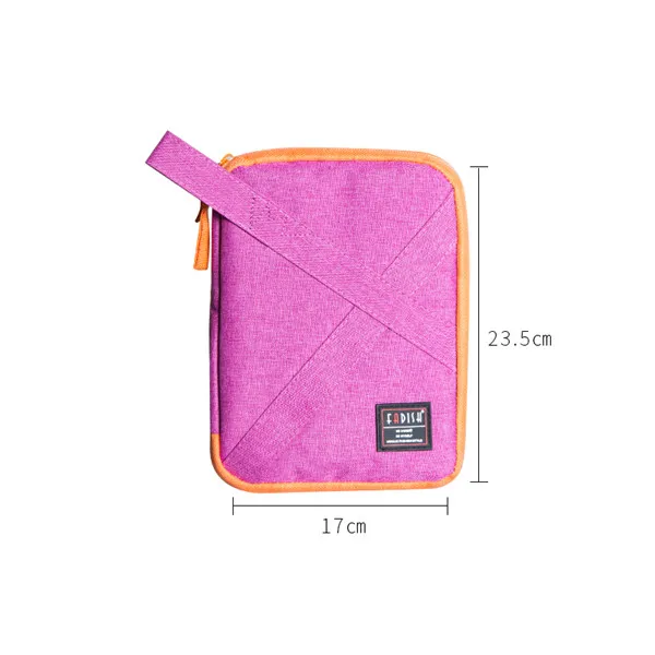Чехол для паспорта, сумка, кошелек, портативный USB кабель для хранения данных, сумка-Органайзер, большая емкость, аксессуары, сумка - Цвет: S Rose Red