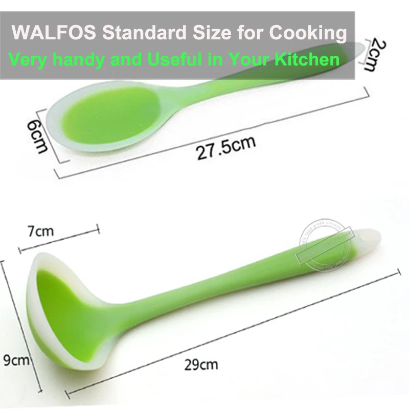 WALFOS food grade silicone Cooking tools accessories Heat-Resistant kitchen Utensil Set Non-Stick spatula turner ladle spoon WALFOS food grade silicone Cooking tools accessories Heat-Resistant kitchen Utensil Set Non-Stick spatula turner ladle spoon