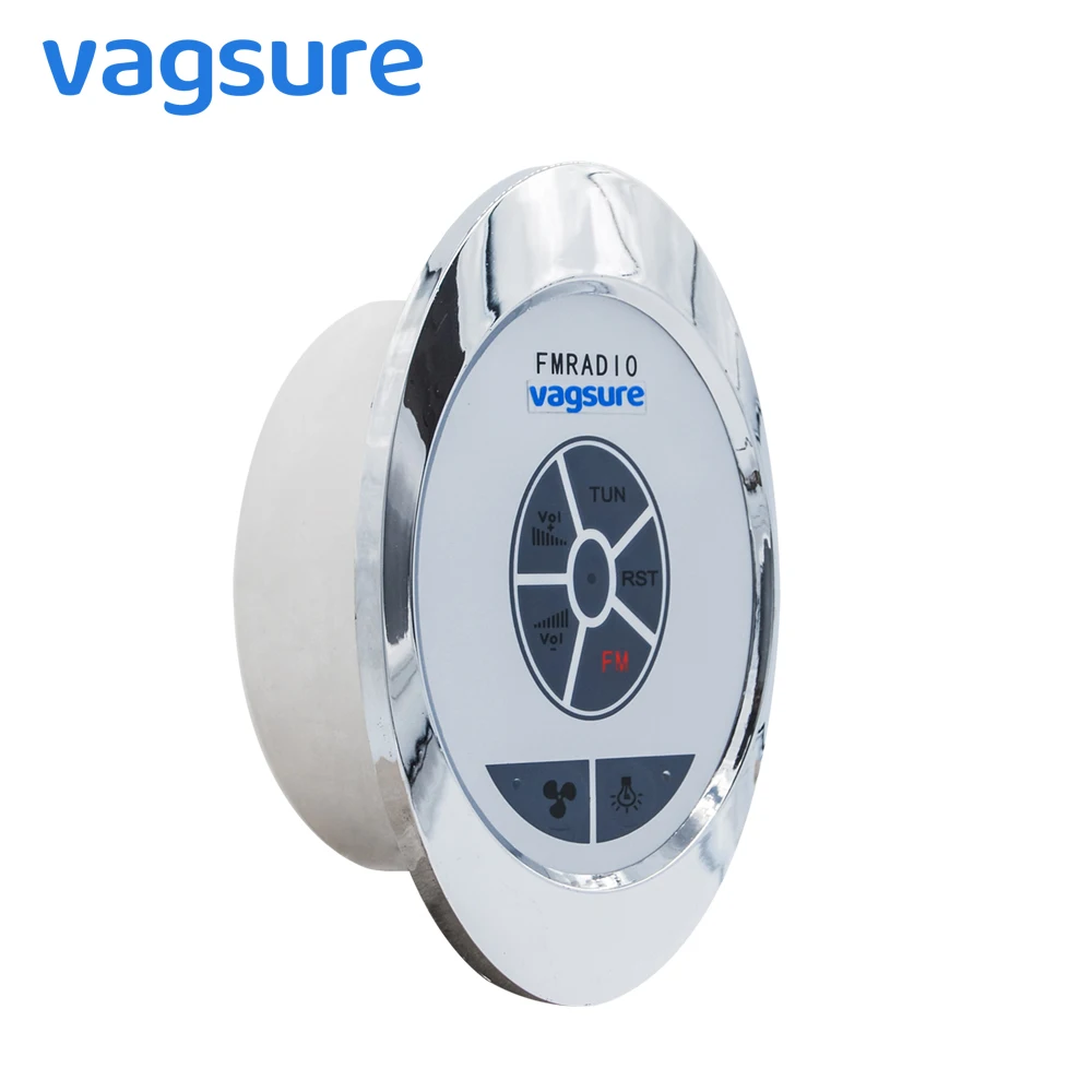 

Oval Shower Control Panel Digital FM Radio Exhaust Fan Speaker Lighting Controller For Enclosure Shower Cabin Accessories