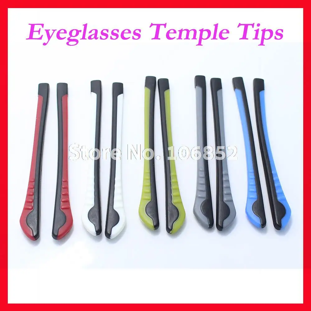 

200pcs ET-004 Double Colors Anti Slip Eyeglasses Glasses Temple Tips Accessories For Optical Frame Temples Free Shipping