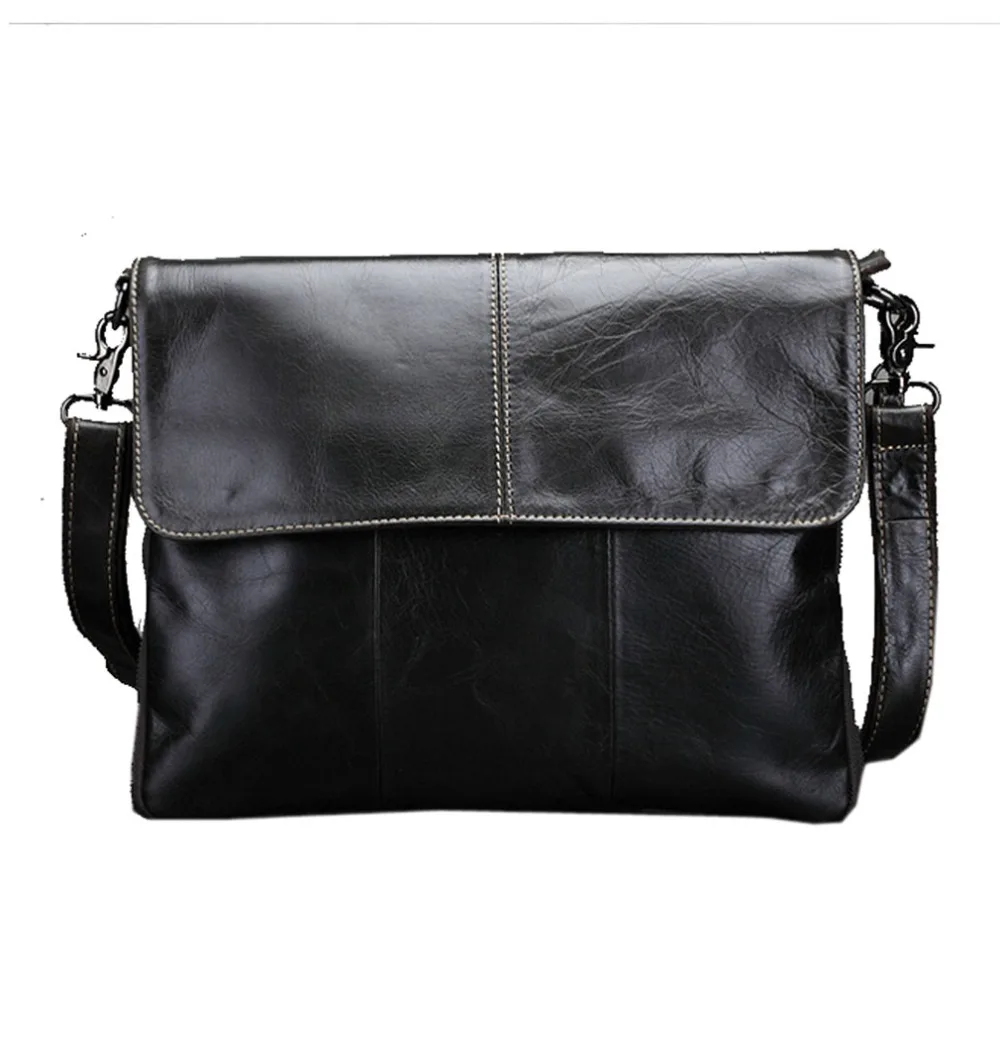 

New Fashion Men Leather First Layer Cowhide Body Messenger Shoulder bag Business Briefcase Bag