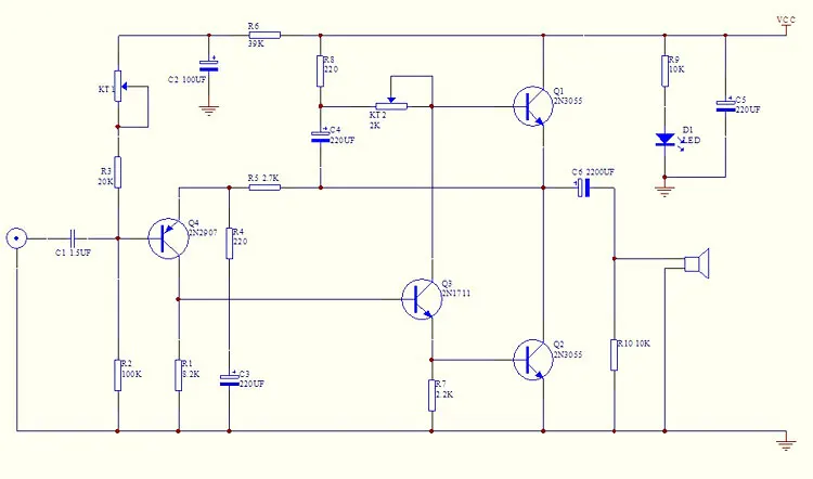 AIYIMA 1 шт. 1969 класс Усилитель мощности доска 10-15 Вт HiFi аудио Amplificador MOT/2N3055 PCB собранная плата и Diy наборы