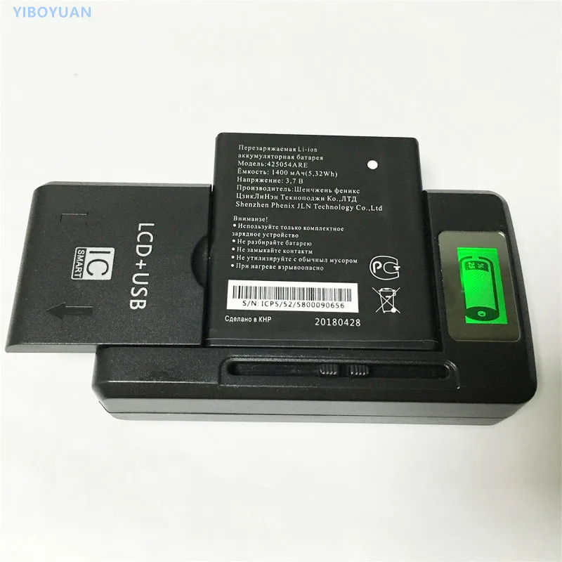 3.7V 1400mAh 425054ARE For Beeline Smart 6 Battery + YIBOYUAN SS 8 LCD