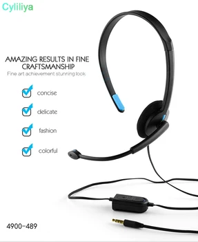 

100pcs Black 3.5mm Single Headphone Headset With Microphone Wired for Sony PS4 PlayStation 4 X-ONE Xbox one Gaming Earphone