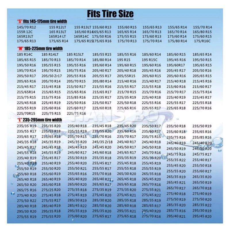 Tire Chain Size Chart Wordacross