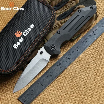 

Bear claw SMF Folding Knife Copper gaskets S35VN blade G10 Titanium handle outdoor gear tactical camp hunt knives EDC tools