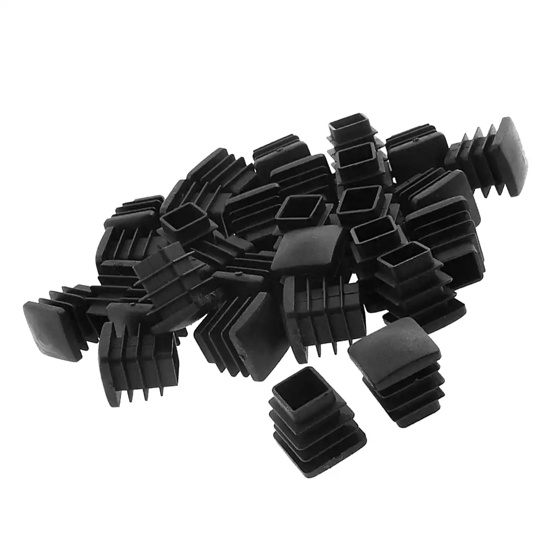 Jaimenalin Square Mesa Silla Pata Pierna Tubo Tubo Insertar Tapa 16Mmx16Mm 30Pcs Negro