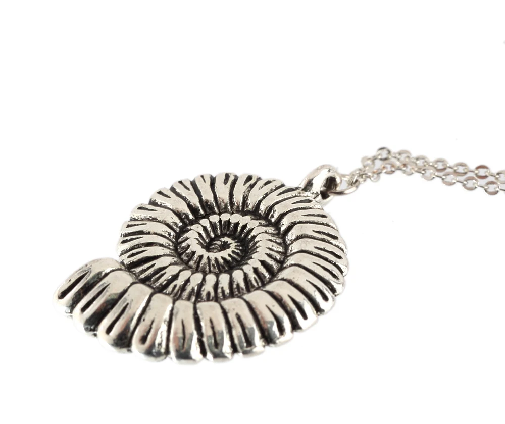 Ожерелье с кулоном в виде улитки под старину серебро 45 см|chain necklace|fashion necklacenecklace