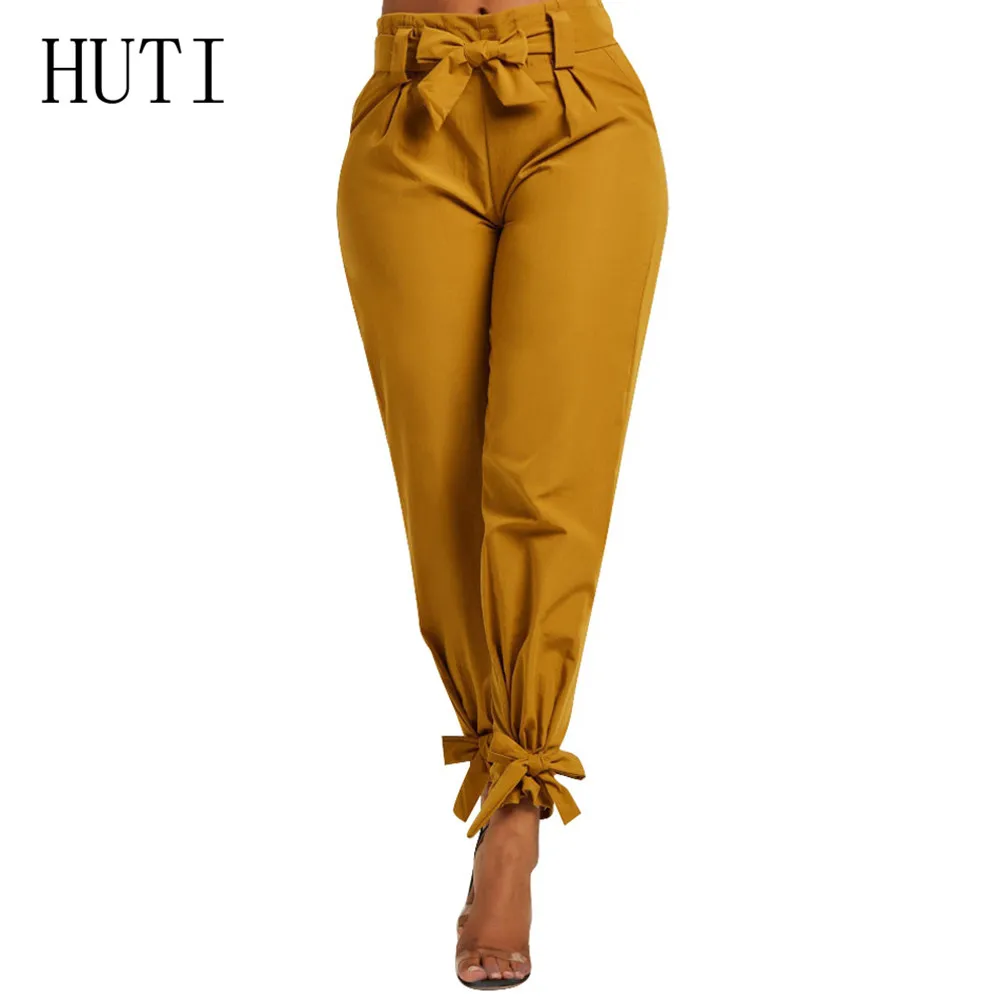 

HUTI High Waist Pants Women Casual Streetwear Punk Black Green Cargo Pants Women Capris Trousers Summer New Fashion Femme Pants