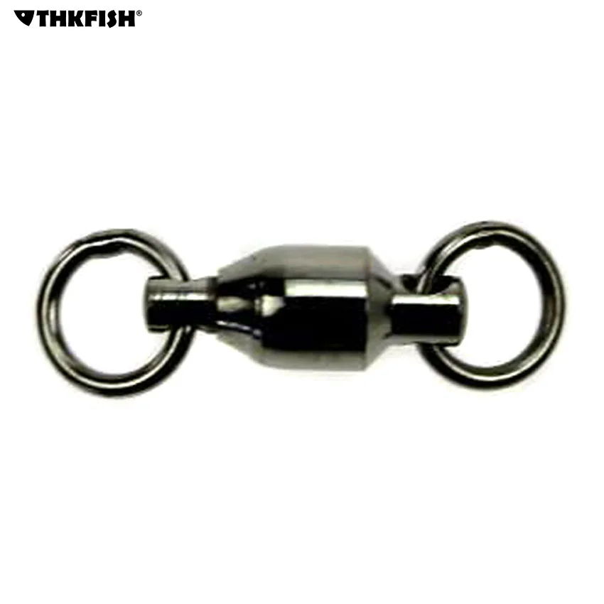 

THKFISH 50 Pcs #4 22mm 14kg 31lb Ball Bearing Swivels Fishing Snaps Connector Welded Rings Saltwater Fishing Tools Accessories
