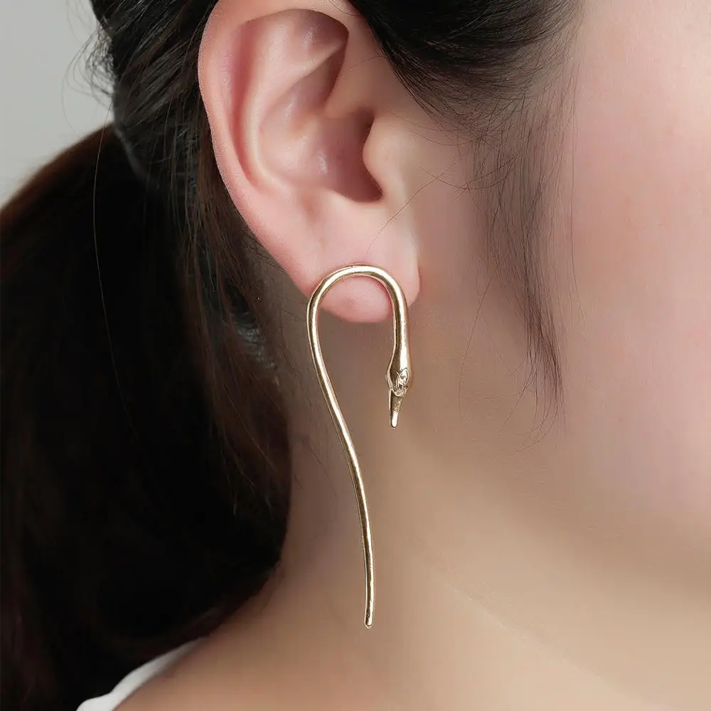 

Chandler Punk Gothic Crane Bird Earring Exaggerated Big Stud Earrings For Women Long Tail Outlets Animal StylishBijoux Oorbellen