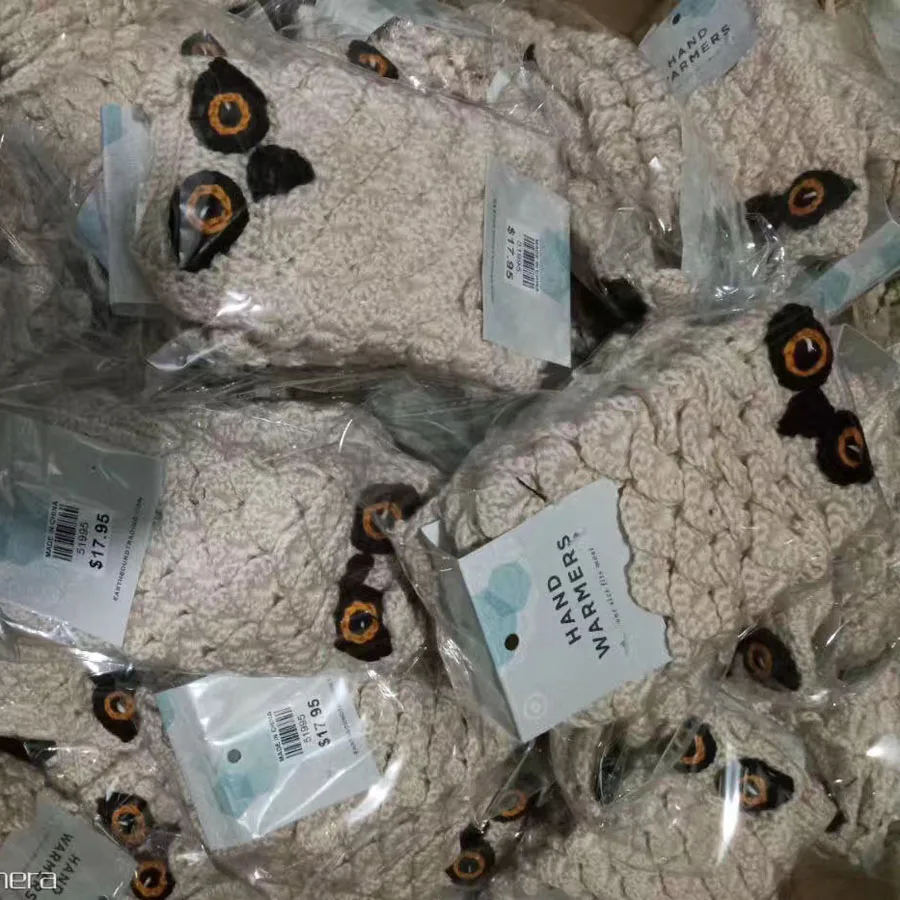Adults And Children Winter Autumn Warm Hand Warmers Owl Knitted Gloves
