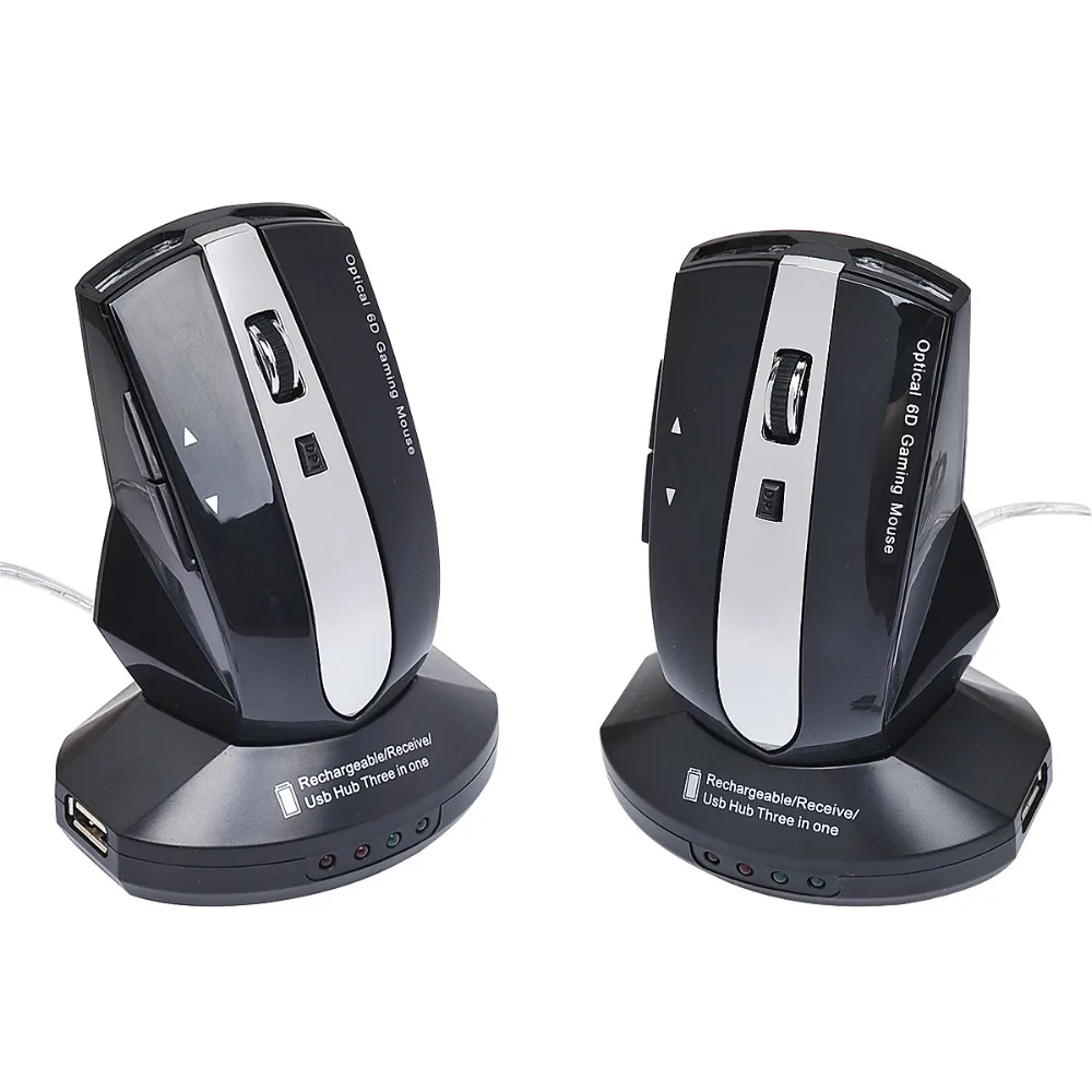 

MZ011 Computer Mouse with Charging Base Rechargeable 2.4G Wireless Mice 6 Bottons 1600DPI Ergonomic Mouse for Office Meeting