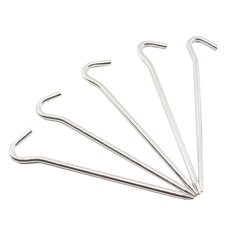 

PSKOOK 4PCS/SET Aluminum Alloy Tent Pags 18CM Nails Camp Pin Tent Accessories Camping Hiking Outdoor Tool