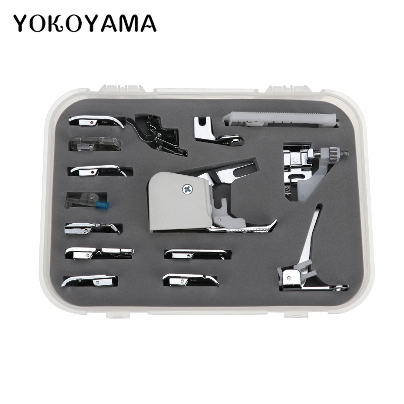 YOKOYAMA Sewing Machine Presser Foot Suite 15Pcs/Sets Multifunction Practical Home Hand DIY Commonly Used Presser Foot Set YOKOYAMA Sewing Machine Presser Foot Suite 15Pcs/Sets Multifunction Practical Home Hand DIY Commonly Used Presser Foot Set